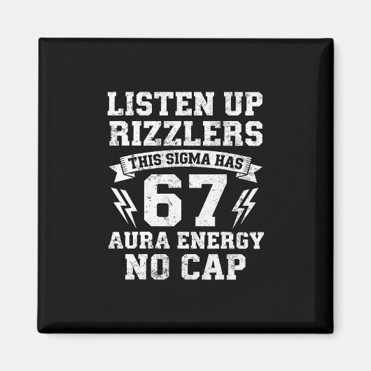 Funny 67 Shirt Meme Six Seven マグネット (正面)