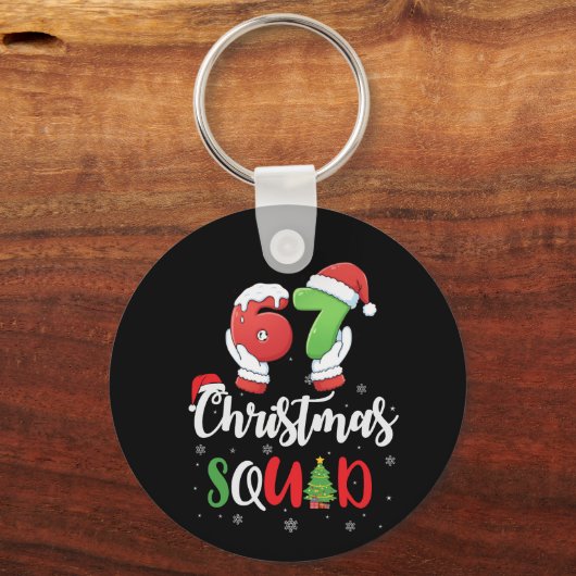 Funny 67 Six Seven Brianrot Christmas Squad キーホルダー (裏面)