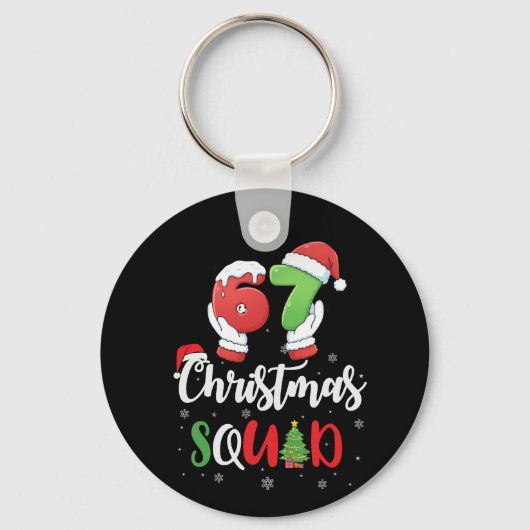 Funny 67 Six Seven Brianrot Christmas Squad キーホルダー (裏面)