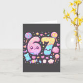 Funny 67 Six Seven Candy 6 7 Meme Gen Alpha Kawaii カード (黄色い花)
