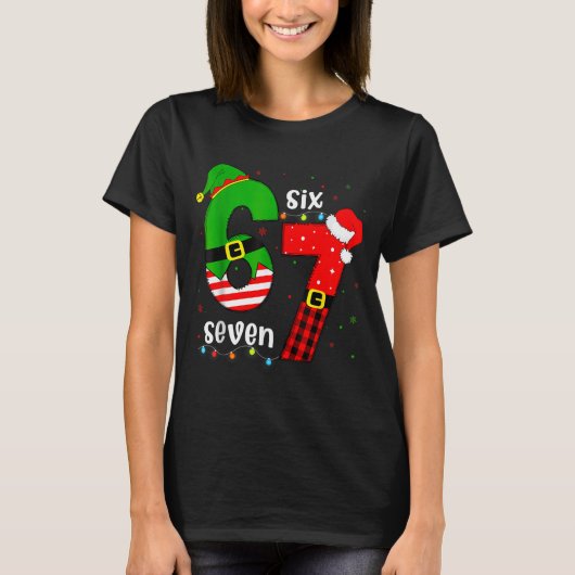 Funny 67 Six Seven Christmas Boys Girls Kids Teens Tシャツ (正面)