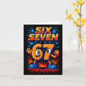 Funny 67 Six Seven Italian Brainrot Boys Girls 6 7 カード (黄色い花)