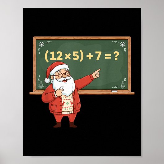 Funny 67 Six Seven Math Teacher Christmas Meme Equ ポスター (正面)