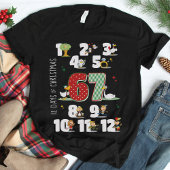 Funny 67 Six Seven Meme 12 Days of Christmas Black Tシャツ