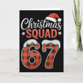 Funny 67 Six Seven Meme Brainrot 67 Christmas Squa カード (正面)