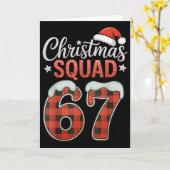 Funny 67 Six Seven Meme Brainrot 67 Christmas Squa カード (黄色い花)