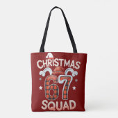 Funny 67 Six Seven Meme Brainrot Christmas Squad トートバッグ (裏面)