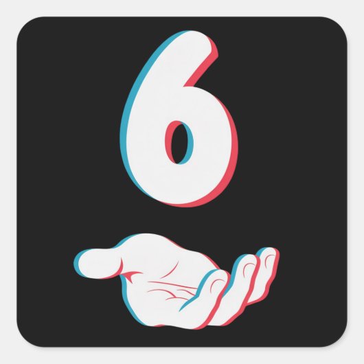 Funny 67 Six Seven Meme Couple Matching  スクエアシール (正面)