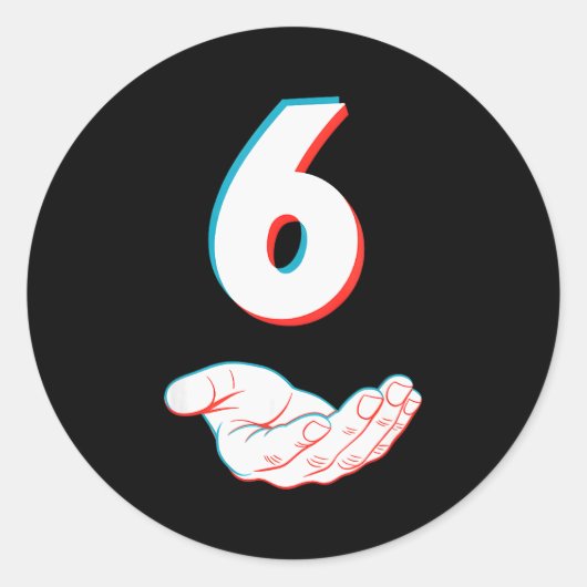 Funny 67 Six Seven Meme Couple Matching Halloween  ラウンドシール (正面)