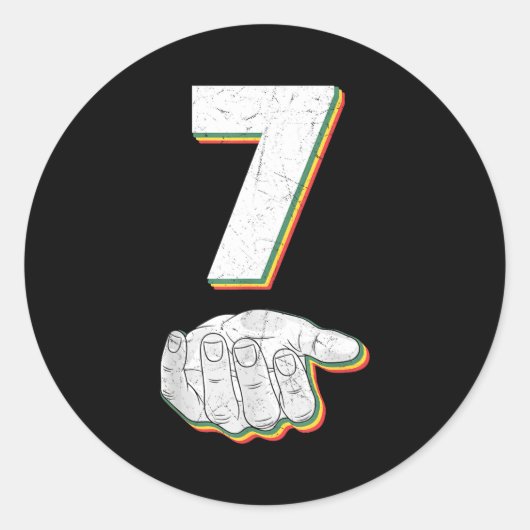 Funny 67 Six Seven Meme Couple Matching Halloween ラウンドシール (正面)