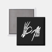 Funny 67 Six Seven Meme Halloween Skeleton Hands  マグネット (正面/裏面)