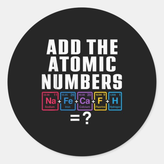 Funny 67 Six Seven Meme Matching Elements Periodic ラウンドシール (正面)
