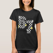 Funny 67 Six Seven Meme Slang 6-7 Checkered Number Tシャツ (正面)