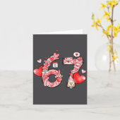 Funny 67 Six Seven Meme Valentines Day Gen Alpha S カード (黄色い花)