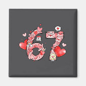 Funny 67 Six Seven Meme Valentines Day Gen Alpha S マグネット (正面)