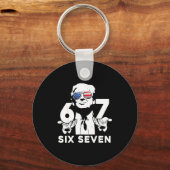 Funny 67 Six Seven Trump Meme  キーホルダー (正面)