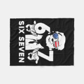 Funny 67 Six Seven Trump Meme  フリースブランケット (正面(横))