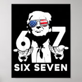 Funny 67 Six Seven Trump Meme ポスター (正面)