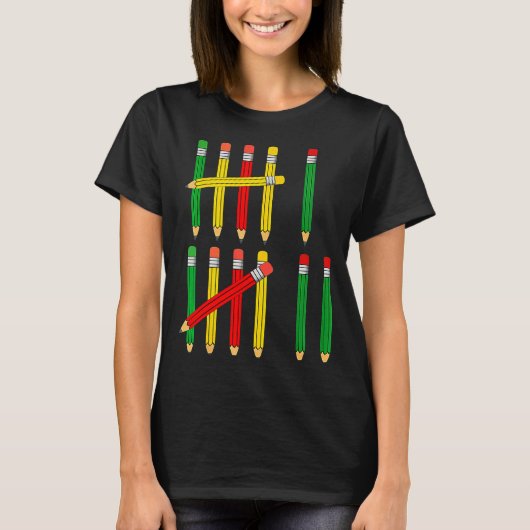 Funny 67 Tally Marks Math For Teachers Students Si Tシャツ (正面)