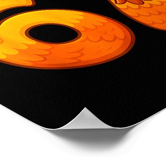 Funny 67 Thanksgiving Meme Turkey Six Seven Costum ポスター (角)