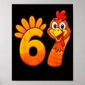 Funny 67 Thanksgiving Meme Turkey Six Seven Costum ポスター (正面)