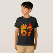 Funny 67 Thanksgiving Turkey Face 67 Number Tシャツ (正面フル)