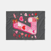 Funny 67 Valentine Meme Couple Matching Love  フリースブランケット (正面(横))