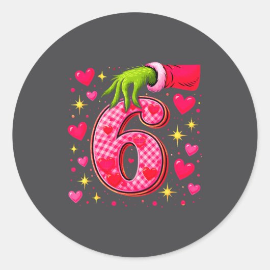 Funny 67 Valentine Meme Couple Matching Love  ラウンドシール (正面)