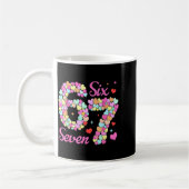 Funny 67 Valentine Six Seven Candy Heart 6 7 Meme コーヒーマグカップ (左)