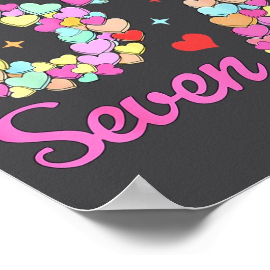 Funny 67 Valentine Six Seven Candy Heart 6 7 Meme  ポスター (角)