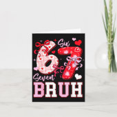 Funny 67 Valentines Bruh Six Seven Meme Heart 6 7  カード (正面)