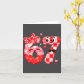 Funny 67 Valentines Meme Six Seven Heart 6 7 Women カード (黄色い花)