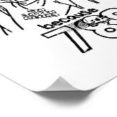 Funny 67 Why Is 6 Scared Of 7 Because 789 Men Wome ポスター (角)