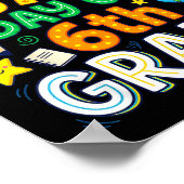 Funny 67th Day Of 6th Grade Teacher Student Six Se ポスター (角)