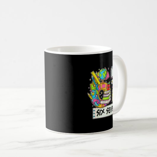 Funny 67th Day Of School, Vibes Funny Six Seven 67 コーヒーマグカップ (正面右)