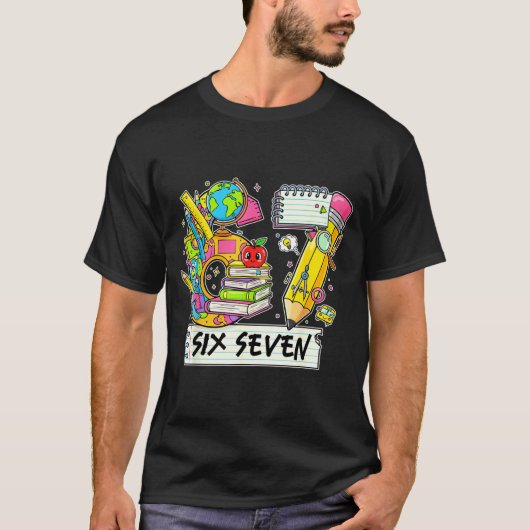 Funny 67th Day Of School, Vibes Funny Six Seven 67 Tシャツ (正面)