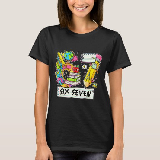 Funny 67th Day Of School, Vibes Funny Six Seven 67 Tシャツ (正面)