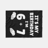 Funny 6 7 13th Birthday - 13th Birthday Six Seven  フリースブランケット (正面(横))