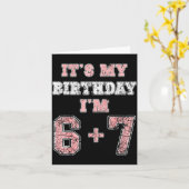 Funny 6 7 13th Birthday Six Seven Teenager 13 Year カード (黄色い花)