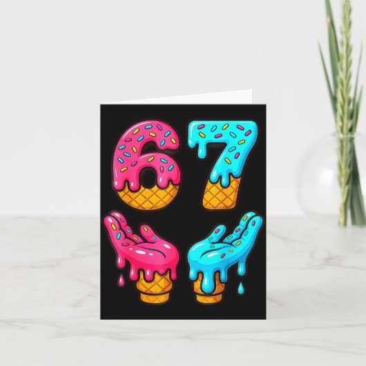 Funny 6 7 67 Six Seven Meme  カード (正面)