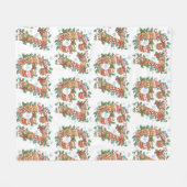 Funny 6-7 Brainrot Teen Meme Kids Christmas フリースブランケット (正面(横))