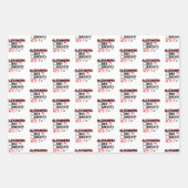 Funny 6-7 Christmas Checklist Custom Name ラッピングペーパーシート (正面3)