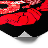 Funny 6 7 Hands Meme Cute Valentine's Day Six Seve ポスター (角)