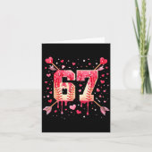 Funny 6 7 Melting Number Arrow Baseball Drip Valen カード (正面)