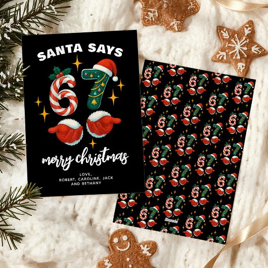 Funny 6-7 Meme 67 Christmas シーズンカード