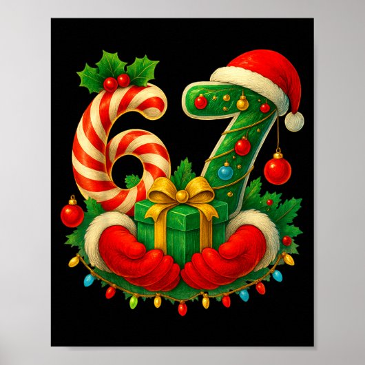 Funny 6 7 Meme 67 Gen Alpha 6 7 Hands Family Kids ポスター (正面)