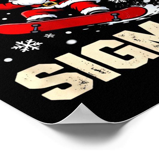 Funny 6-7 Meme Christmas Nice Naughty 67 Slang Tre ポスター (角)