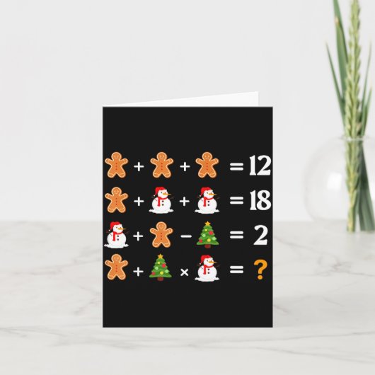 Funny 6 7 Meme Christmas Order Of Operations Math  カード (正面)