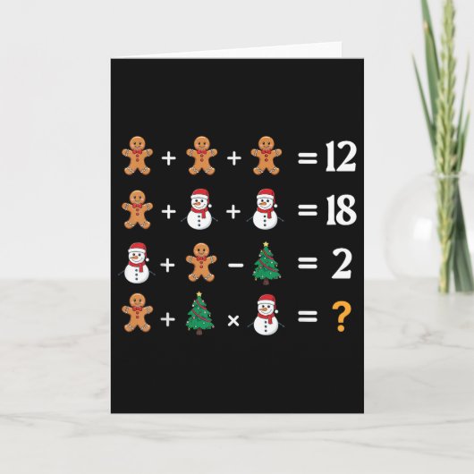 Funny 6 7 Meme Christmas Order Of Operations Math  カード (正面)