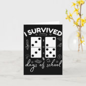 Funny 6 7 Meme I Survived 67 Days Of School Domino カード (黄色い花)